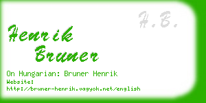 henrik bruner business card